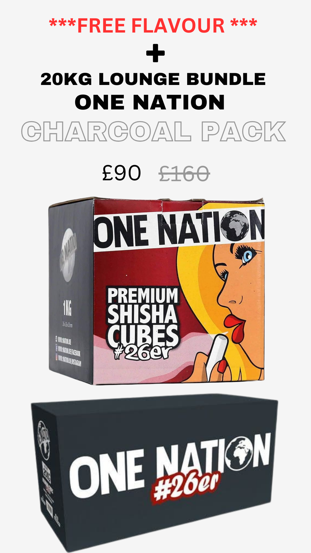 One Nation 20kg Coconut Charcoal Bundle